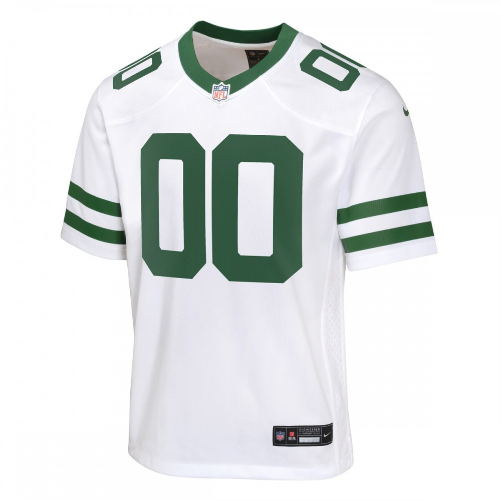 New York Jets Nike Youth Custom Game Jersey - Legacy White-GridironStore